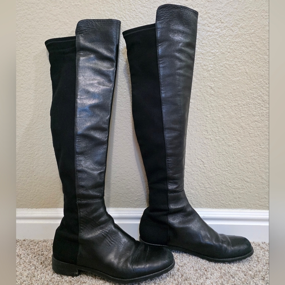 Stuart Weitzman 5050 Black Over the Knee Boots Size 7 - Picture 1 of 10